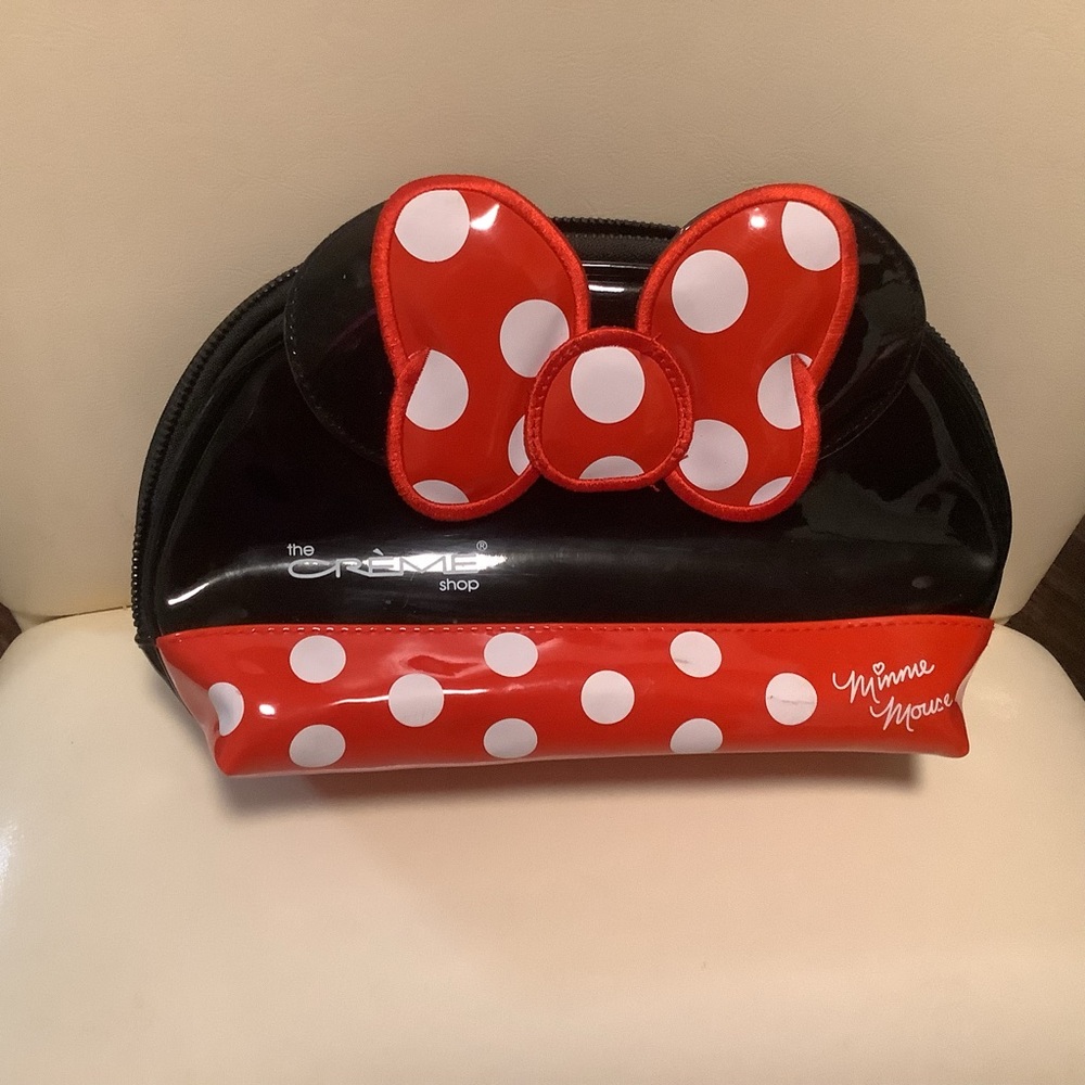 The crème shop x Disney Minnie Mouse red travel makeup bag pouch